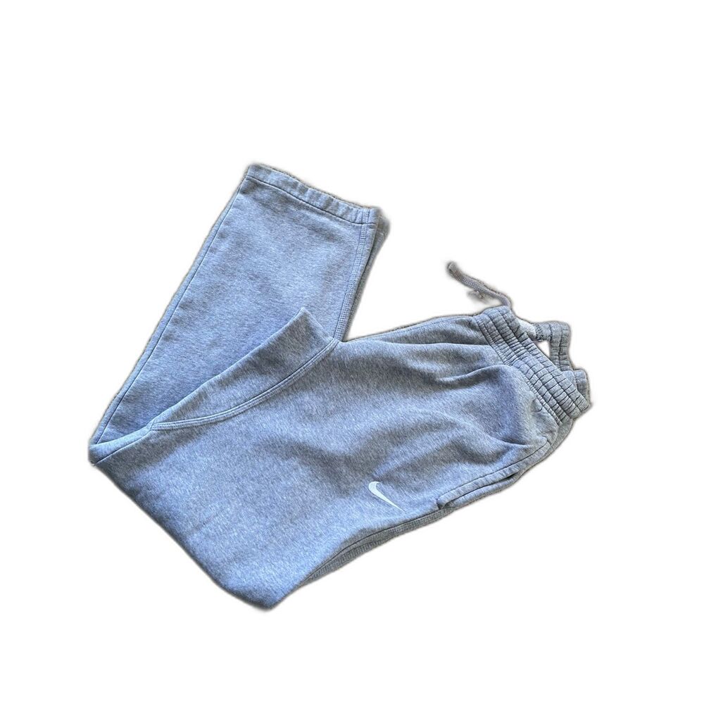 Men's Nike Sportswear Club Fleece jogger pants open hem heather gray S SMALL